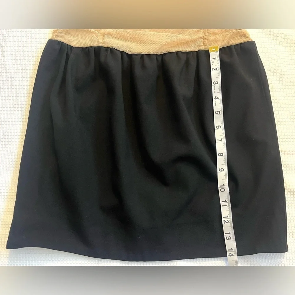 Elizabeth and James Elegant Black and Tan Strapless Wool Lace Mini Dress Size 6 - Picture 6 of 16